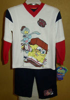 Spongebob Squarepants 2pc Football Jersey Outfit sz 6